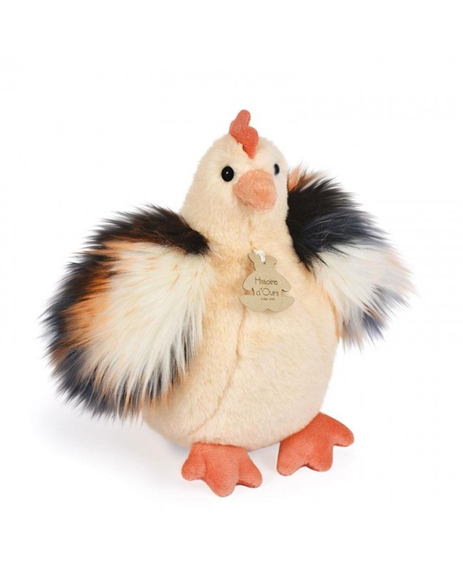 Peluche poule "Poulette" - Beige - 20 cm Histoire d'ours