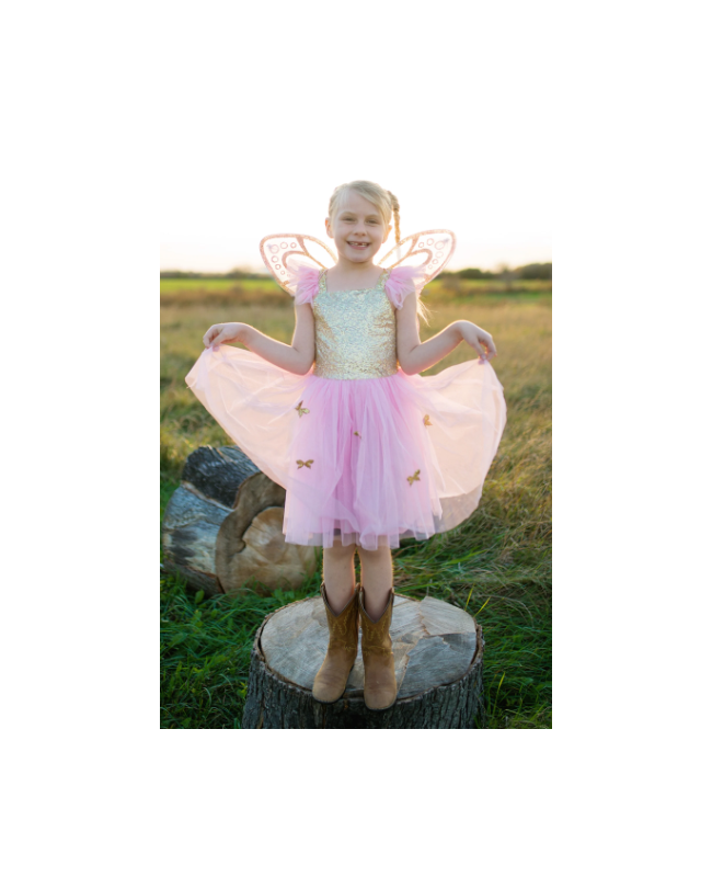 Robe-de-Papillon-dorées-avec-ailes-de-fée-taille-US-5-7-ans-Great-Pretenders