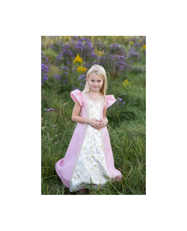 Robe-Parisienne-Rose-et-blanche-taille-US-7-8-ans-Great-Pretenders