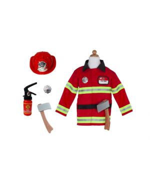 Déguisement de pompier avec accessoires,taille US 3-4 ans