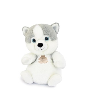 Peluche husky assis - 20 cm