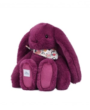 Peluche lapin prune 25 cm -...