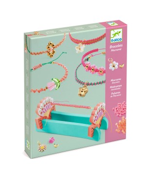 Bracelets macramé roses