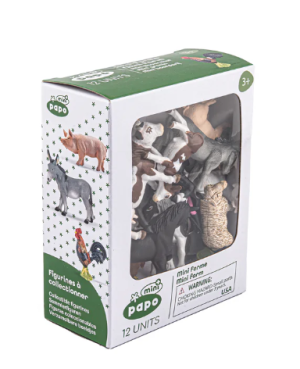 Figurine Mini PLUS Ferme, 12 pièces