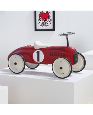 Porteur voiture vintage rouge