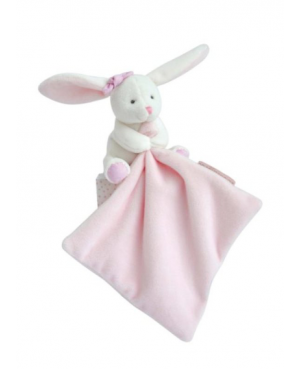 Lapin Mouchoir Rose Boîte Fleur