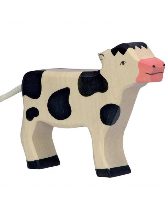 Veau-noir-debout-Holztiger