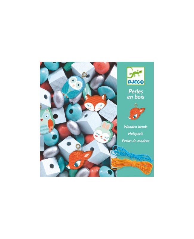 Perles en bois Petits animaux Djeco