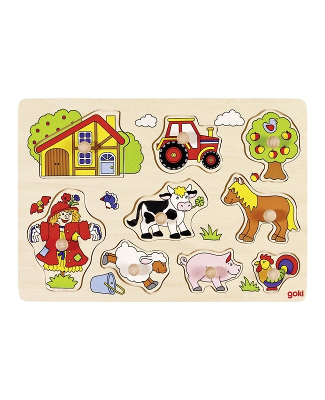 Ferme VI, puzzle à encastrements Goki